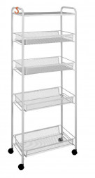 Этажерка ЗМИ Этажерка &quot;Ладья 25 КС&quot; на колесиках серая Э 443