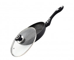 Сковорода GREEN POINT GP-3124DL Сковорода с крышкой диам. 24см, алюм, мрам. покр. 1х6