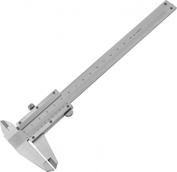 MATRIX Штангенциркуль, 150 мм, цена деления 0.02 мм, металлический, с глубиномером 316315