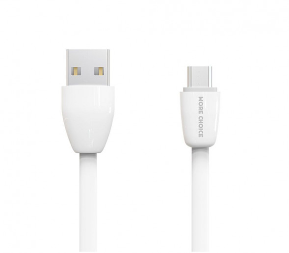 Кабель MORE CHOICE (4627151194561) K20a USB (m)-Type-C (m) 1.0м - белый