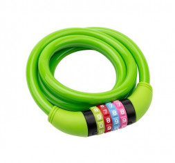 Разное ЧЕТЫРЕ СЕЗОНА (79-0213) ТРОСОВЫЙ КОДОВЫЙ ЗАМОК 150 СМ, ЗЕЛЕНЫЙ