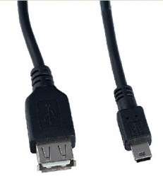Кабель, переходник PERFEO (U4201) USB2.0 A розетка - MINI USB 5P вилка 0.5 м
