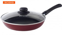 Сковорода SCOVO СЭ-030 expert со стекл. крышкой д.28 см