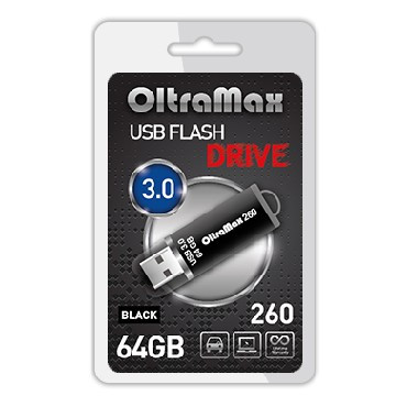 флэш-накопитель OLTRAMAX OM-64GB-260-Black 3.0 черный