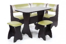 Набор мебели для кухни БИТЕЛ ТЮЛЬПАН Венге/Салат С-105 Бежевый С-101 (4 кор)