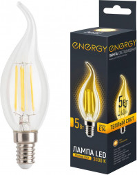 Лампа светодиодная ENERGY LED С35FW-5-E14-3000 (109326)