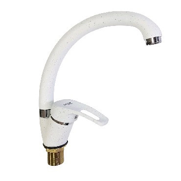 Смеситель для кухни OSKAR 6322 Смеситель кухонный боковой БЕЛЫЙ ГРАНИТ шаровый