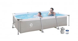 Бассейн AVENLI Бассейн прямоугольный со стальным каркасом Avenli 3.0м*2.07м*65cм 17771EU, фильтр-насос 300 галлонов
