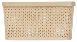 Ящик для хранения HOBBY LIFE HL041259L Ящик для хранения DIAMOND латте 3.5л с крышкой