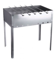 Мангал GRILLBOOM Мангал сборный "Эконом", сталь 0,4мм, 40X25X40 см, с шампурами 103-014