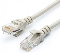 Патч-корд ATCOM (AT9061) Патч-корд UTP, 0.3 M, литой, RJ45, CAT.5E, ATCOM серый