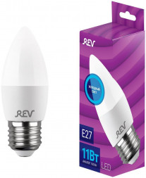 Лампа светодиодная REV 32526 0 C37 11Вт E27 6500K