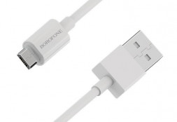Кабель microUSB BOROFONE (6931474703293) BX22 USB-microUSB 2A 1M - белый