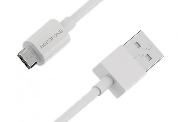 Кабель microUSB BOROFONE (6931474703293) BX22 USB-microUSB 2A 1M - белый