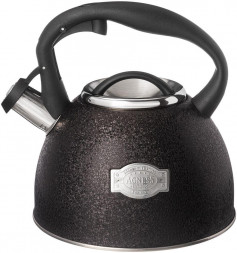 Чайник AGNESS ЧАЙНИК СО СВИСТКОМ, 2,5Л, C ШИЛЬДИКОМ, BLACK, ИНДУКЦИОН. КАПСУЛ. ДНО 907-256