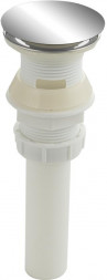 Донный клапан САНАКС 0609 верхняя часть сифона-автомата на раковину с переливом с большой хромированной крышкой пластик АБС
