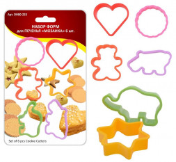 Набор форм MULTIDOM Набор 6 форм для печенья &quot;Мозаика&quot; DH80-233