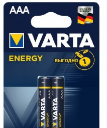 Элементы питания VARTA LR03 AAA BL2 ENERGY ALKALINE 1.5V (4103) (4103213412)