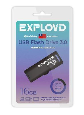 USB флэш-накопитель EXPLOYD EX-16GB-610-Black USB 3.0