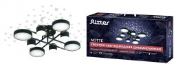 Люстра потолочная RITTER 51632 7 NOTTE 100Вт/2700К/4200К/6400К черный/золото