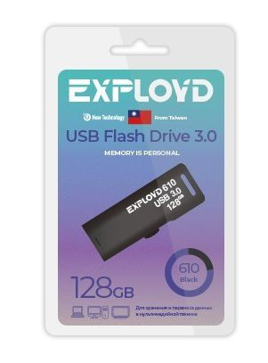 USB флэш-накопитель EXPLOYD EX-128GB-610-Black USB 3.0