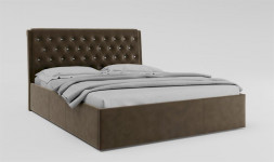Кровать BONMEBEL Прима Кровать с подъемным механизмом 1600х2000 ткань: велюр коричневый (5 пак.)