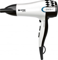 VITEK Фен VT-2299 W, 2200Вт, белый и черный
