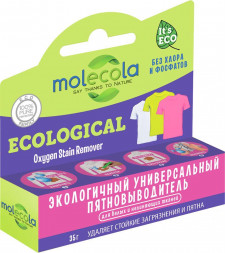 пятновыводитель-карандаш MOLECOLA Экологичный универсальн. пятновыводитель-карандаш для белых и нелиняющих тканей 35 г, 70501