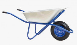 Тачка строительная БТМ 1-кол.WB5009М1/100 (17/30/34/25) 200кг, синяя (Черн.кв) 00-00019217