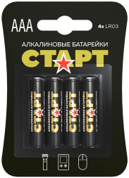 Алкалиновая батарейка СТАРТ (19135) LR03-BL4 N