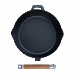 Сковорода ГАРДАРИКА 224 чугун 24см 2 слива съем/руч