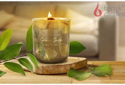 Свеча BARTEK Золотой гинко (Golden Ginko) 150гр в стакане