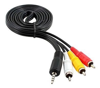 Аудиокабель EXPLOYD EX-K-1404 Кабель AUX Jack 3.5 mm (M) - 3xRCA 1.5M чёрный
