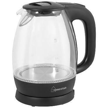 Чайник электрический HOMESTAR HS-1012 черный стекло