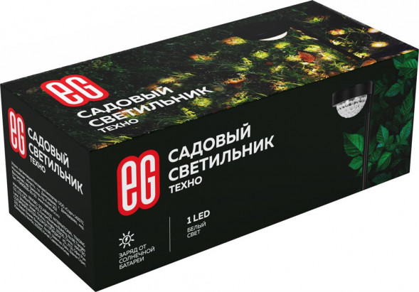 Садовый светильник ЕГ (755) САД 1LED Техно 38,5 см черный