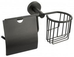 держатель GFMARK 78244 Держатель освежителя воздуха и туалетной бумаги с экраном ГРАФИТ