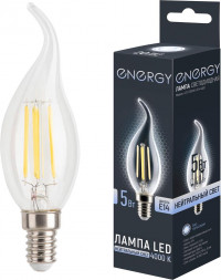 Лампа светодиодная ENERGY LED С35FW-5-E14-4000 (109327)