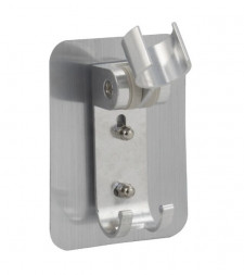 Кронштейн для лейки САНАКС 022 Кронштейн для душевой лейки с крючками АНТИВАНДАЛЬНЫЙ из алюминия