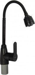 Смесители BRIMIX 5913 Смеситель для кухни, шаровый, из высокопрочного АБС пластика, с гибким изливом, с большим двухрежимным аэратором, цвет ЧЕРНЫЙ