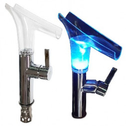 Смеситель для кухни МАК 4101 Смеситель для кухни шаровый с стеклянным изливом и подсветкой