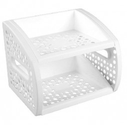 Этажерка АЛЬТЕРНАТИВА М6318 настольная 2-х ярусная (белый)