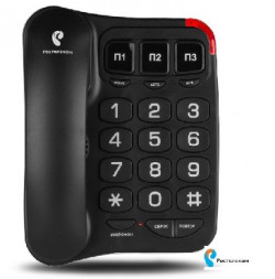 Телефон проводной TEXET TX-214 черный