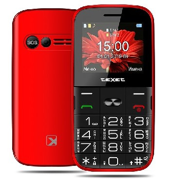 Телефон мобильный TEXET TM-B227 Red (2 SIM)
