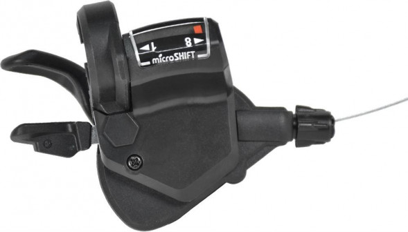 Аксессуары для велосипедов MICROSHIFT Шифтер MICROSHIFT TS39-8,правый,8 передач,триггер,черный HQ-0010364