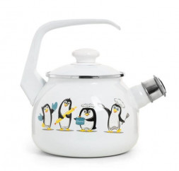 Чайник ЭСТЕТ ЭТ-72342 Чайник "Пингвины" со свистком 2,5л (55848)
