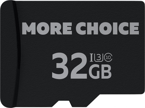 Карта памяти MORE CHOICE (4620202552273) 32Gb Micro-SD Class10 V10 MC32