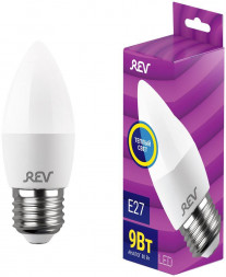 Лампа светодиодная REV 32412 6 C37 9Вт E27 2700K