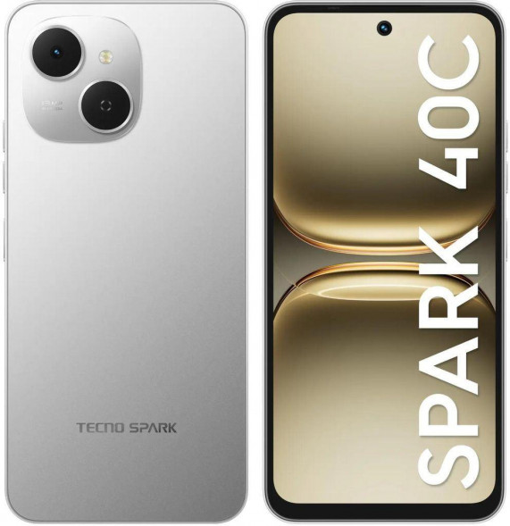 Смартфон TECNO Spark 40C 8/128Gb Grey (KM4K 128+8 TITANIUM GREY)