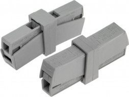 Клемма REXANT (07-2402-05) Строительно-монтажная клемма СМК 224-201 для светильника на 2 проводника (1,0-2,5)/(0,5-2,5) мм (5 шт./уп.)