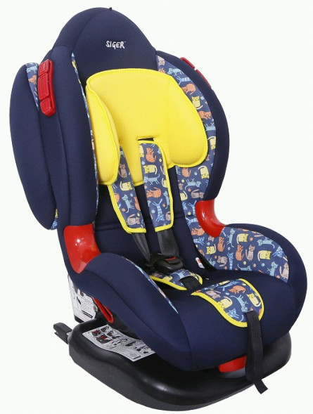 Детское автомобильное кресло SIGER KRES2046 ART &quot;Кокон ISOFIX&quot; котики, 1-7 лет, 9-25 кг, группа 1/2